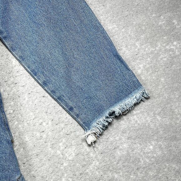 Azalea Wang Jacket Distressed Denim Women’s Large Long Stylish - Picture 5 of 12